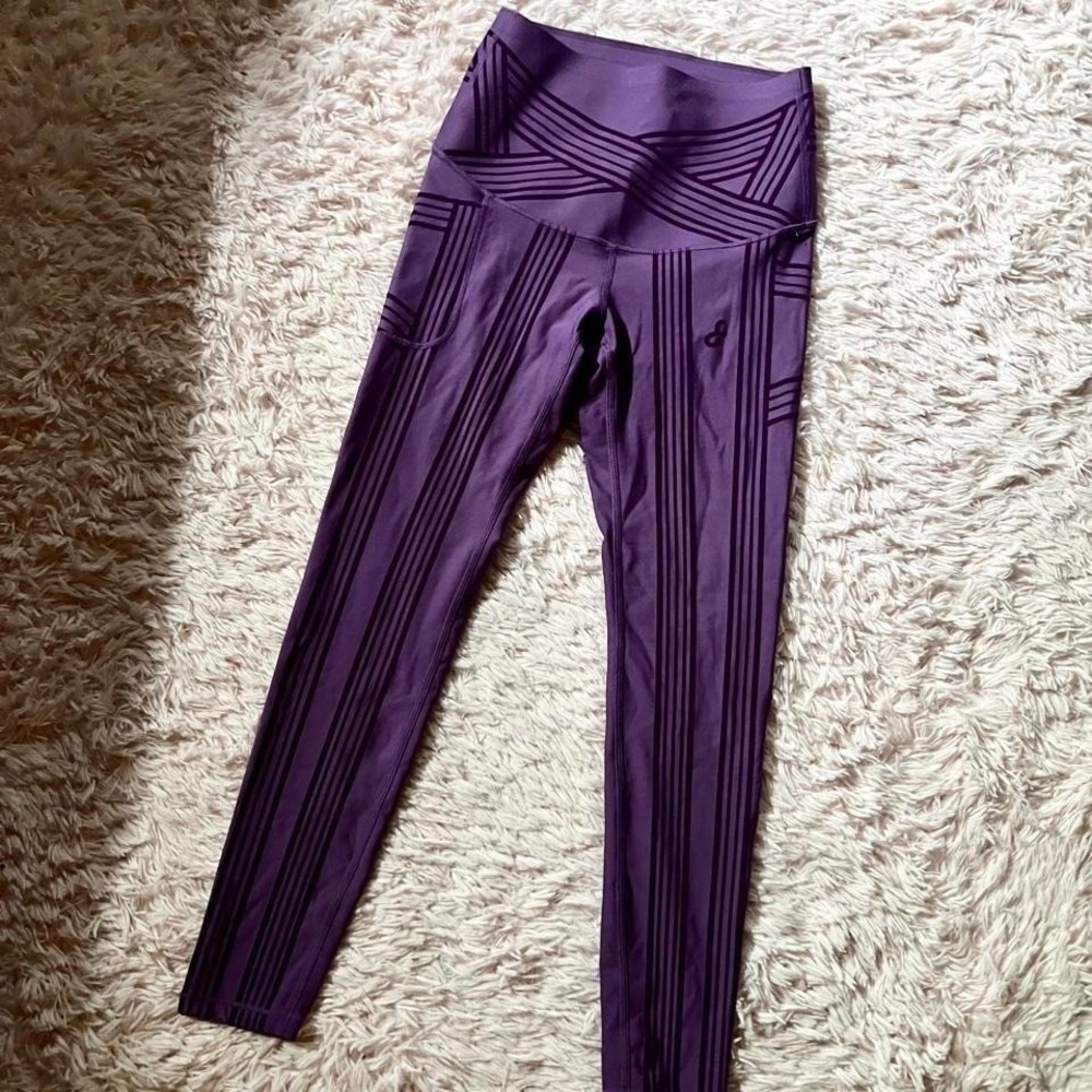 Fanka Powerband Resistance High Density Leggings Womens S Athletic Workout Gym